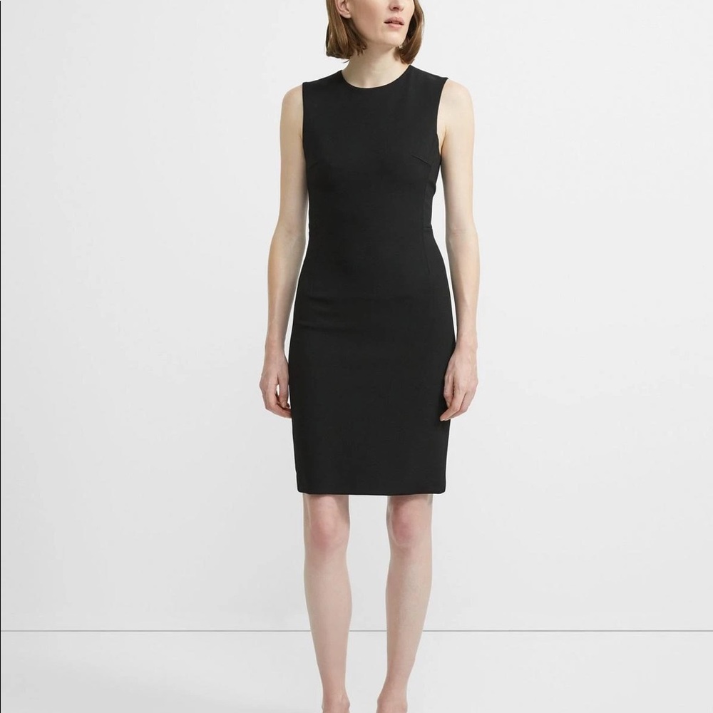 Theory knit fitted sleeveless dress